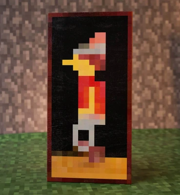 Картина ⦁ Graham ⦁ Постер в стилі гри Minecraft ⦁ Подарунок по Майнкрафт геймеру