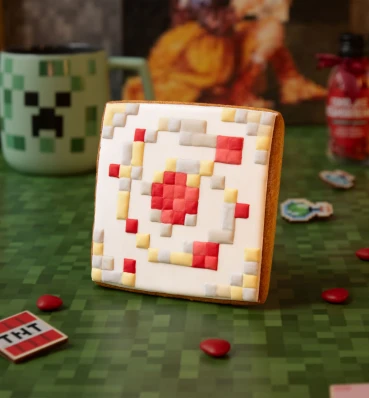 Пряник Тортик ⦁ Еда в стиле игры Майнкрафт ⦁ Подарок геймеру и фанату Minecraft
