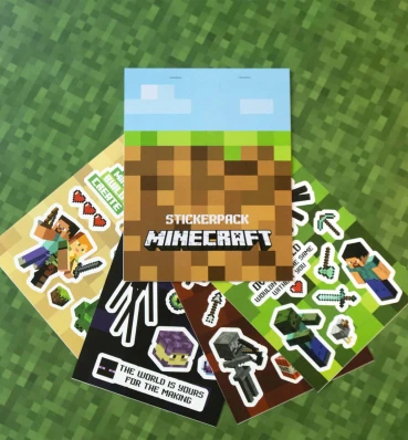 Стікерпак Minecraft ⦁ Набір наліпок за грою Майнкрафт ⦁ Подарунок геймеру