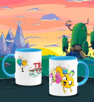 Чашка с персонажами Времени Приключений • Кружка по мультсериалу • Adventure Time