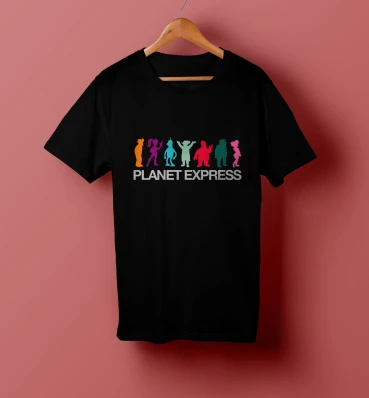 Футболка №8 • Planet Express герої • Мерч • Одяг за мультсеріалом Футурама • Futurama