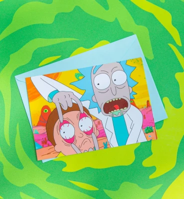 Листівка з Ріком і Морті • Сувеніри Рік і Морті • Подарунки Rick and Morty