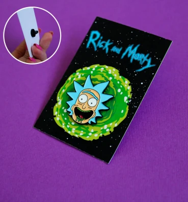 Значок з веселим Ріком • Пін • Сувеніри Рік і Морті • Подарунки Rick and Morty