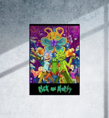 Постер • Плакат с героями • Сувениры Рик и Морти • Подарки Rick and Morty