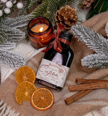 Сироп зі смаком амаретто «Golden» ⦁ Солодкі додатки до напоїв ⦁ Стильні сувеніри для подарунка на Новий рік та Різдво