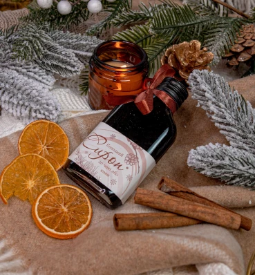 Сироп со вкусом амаретто «Golden» ⦁ Сладкие добавки к напиткам ⦁ Стильные сувениры для подарка на Новый год и Рождество