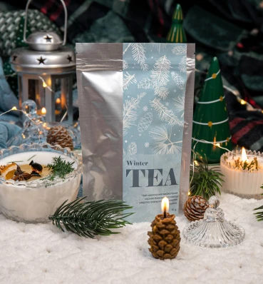 Чорний листовий чай «Winter time» ⦁ Сувеніри та солодощі ⦁ Універсальний подарунок на Новий рік та Різдво