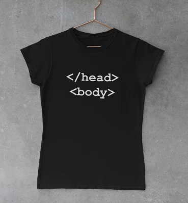 Футболка для программиста, разработчика или айтишника «head / body»