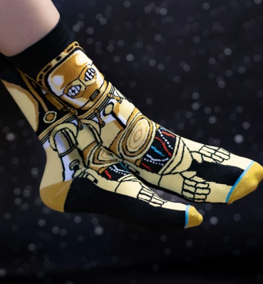 Шкарпетки з C-3PO • Зоряні Війни ⦁ Одяг та аксесуари ⦁ Подарунок фанату Star Wars