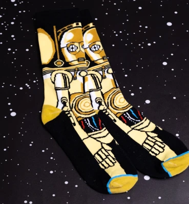 Носки с C-3PO • Звездные Войны ⦁ Одежда и аксессуары ⦁ Подарок фанату Star Wars
