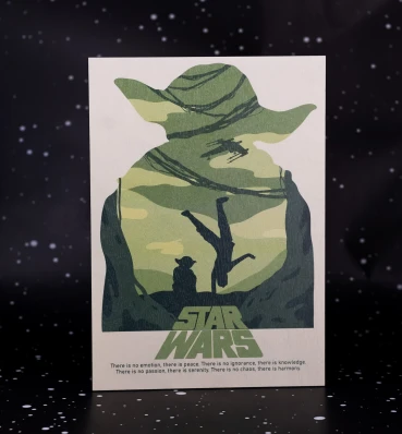 Дерев'яний постер з  Йодою ⦁ Плакат STAR WARS ⦁ Зоряні Війни ⦁ Подарунок фанату Star Wars