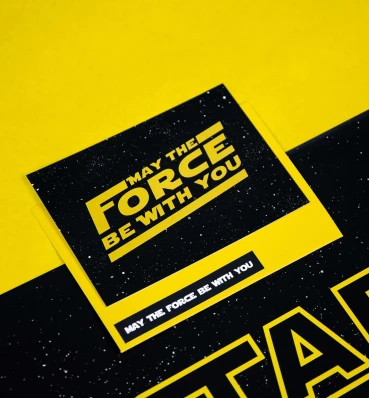 Листівка May the force be with you • Зоряні Війни ⦁ Сувеніри ⦁ Подарунок фанату Star Wars