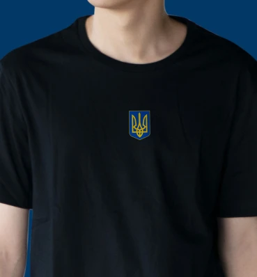 Футболка №4 • Герб Украины • Одежда Ukraine • Патриотические сувениры с символикой
