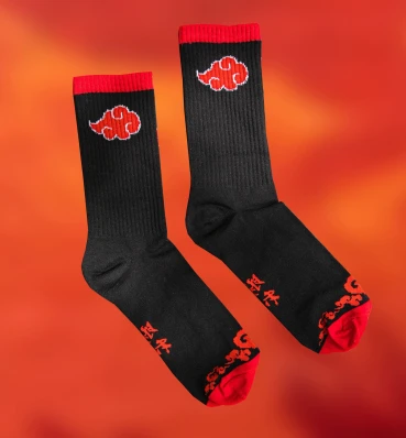 Шкарпетки з принтом ⦁ Акацукі ⦁ Одяг Akatsuki ⦁ Сувеніри Наруто ⦁ Подарунки в стилі аніме Naruto