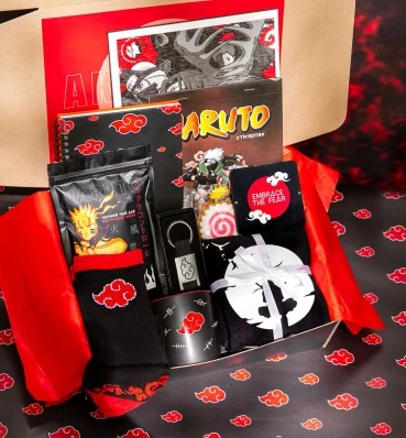 Бокс • premium • Akatsuki • Подарунковий набір фанату аніме Naruto • Подарунок у стилі Наруто та Акацукі
