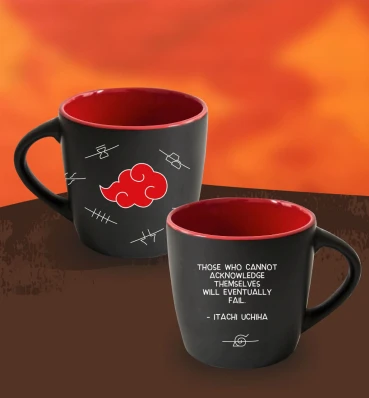 Чашка деколь Акацуки ⦁ Кружка Akatsuki ⦁ Сувениры и посуда Наруто ⦁ Подарки в стиле аниме Naruto