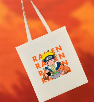 Шопер №4 • Рамен • Мерч Naruto • Дизайнерська еко-сумка з принтом з аніме Наруто