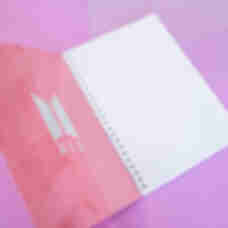 Блокнот • БТС ⦁ Скетчбук в м'якій палітурці ⦁ Подарунок для фанатів K-POP та корейської групи BTS