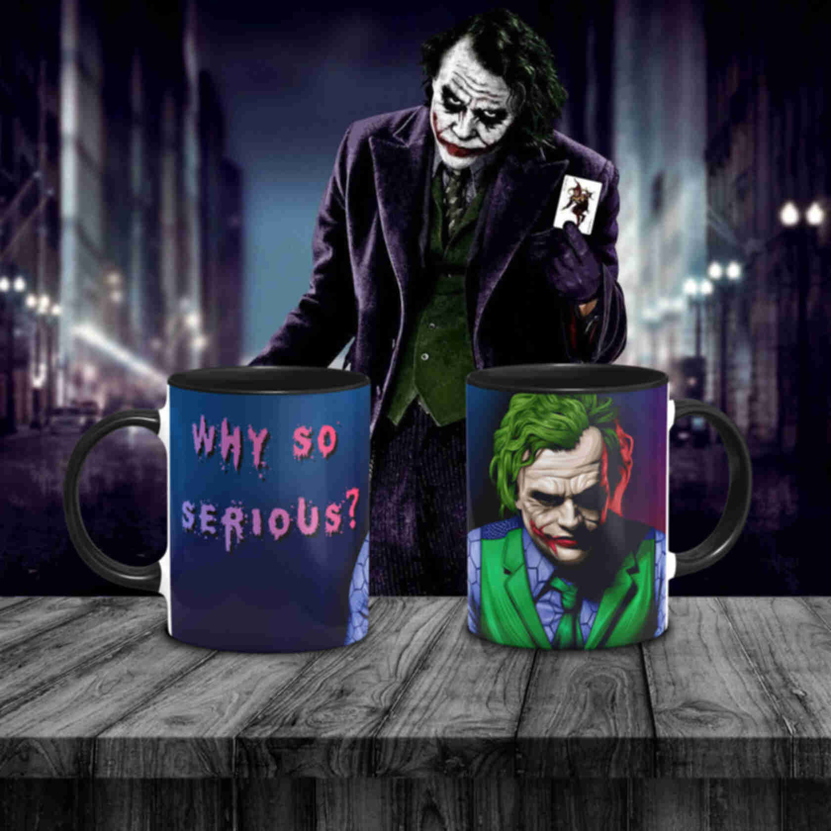 Чашка з Джокером ⦁ Why serious? ⦁ Joker ⦁ Горнятко в стилі всесвіту DC ⦁ Подарунки ДС