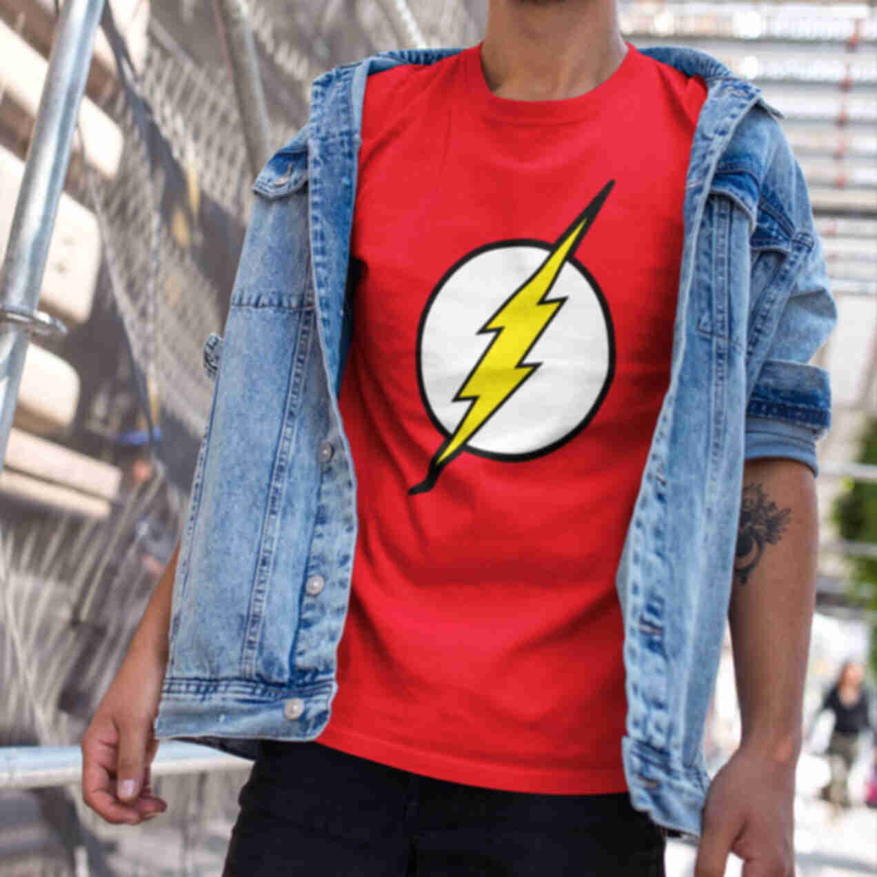 Футболка №11 • Логотип Флеша • Flash • DC, червонаФото №3