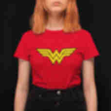 Футболка №24 • Логотип Чудо-жінки • Wonder Woman • DC, червона