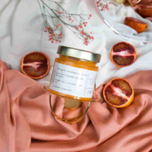 Цукрово-сольовий скраб для тіла з медом та поживними маслами «Orange»