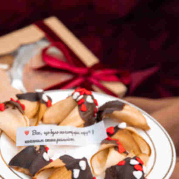 Романтичне печиво з передбаченнями • Солодкий подарунок коханому хлопцю чи дівчині на 14 лютого