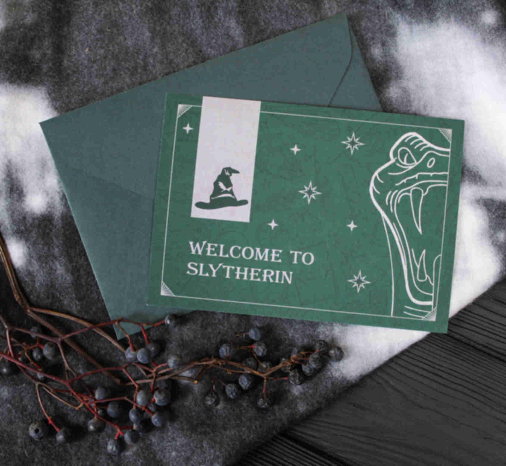 Листівка «Welcome to Slytherin» ⚡️ Подарунки Гаррі Поттер ⚡️ Слизерин ⚡️ Harry PotterФото №4