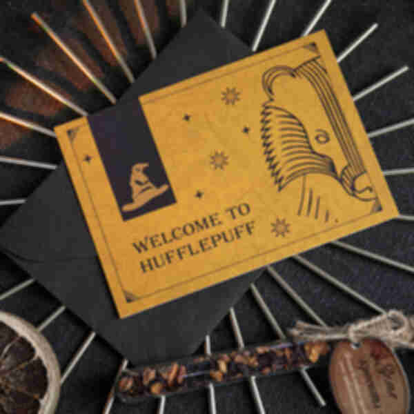 Открытка Welcome to Hufflepuff ⚡️ Гарри Поттер