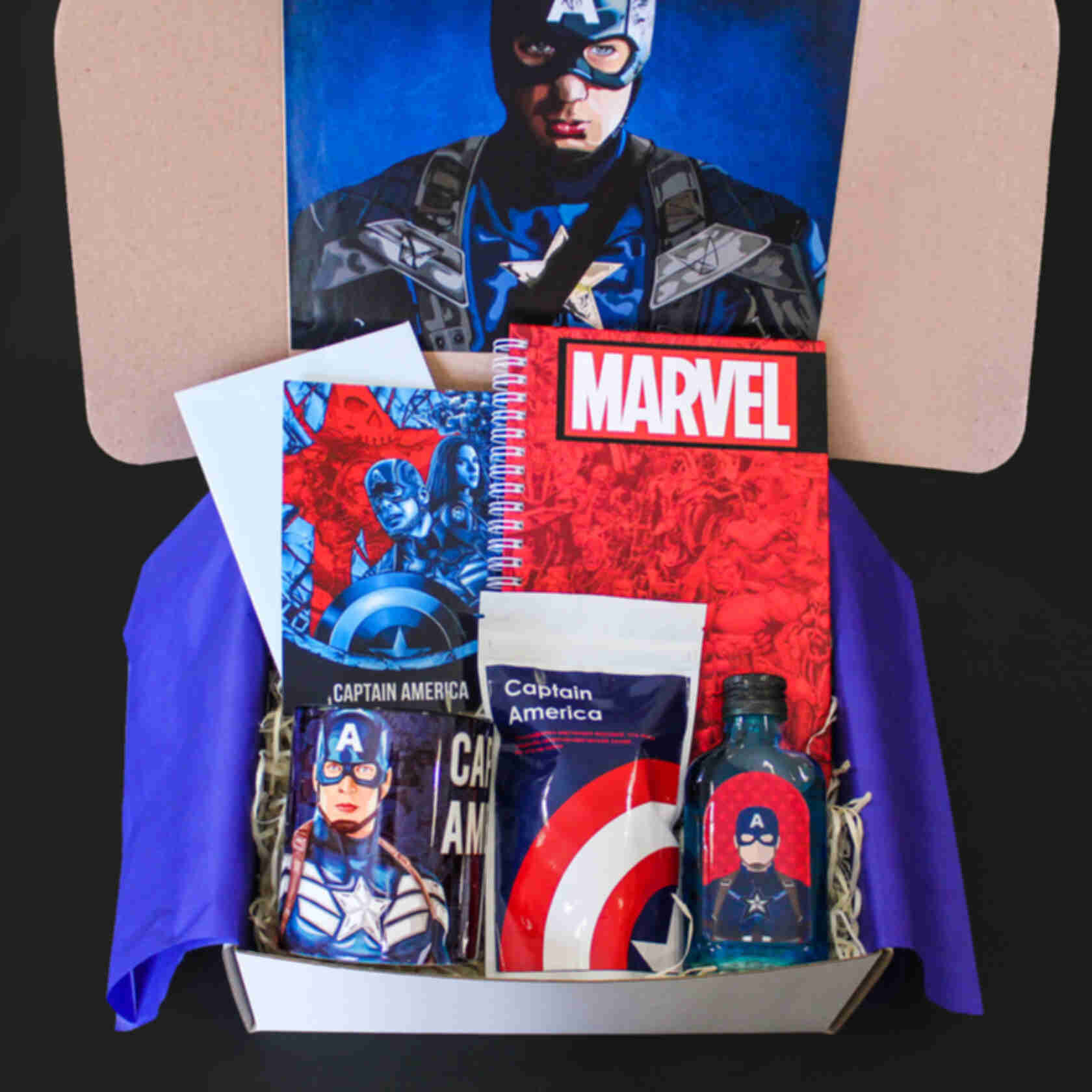 Бокс Капітан Америка ⦁ classic ⦁ Captain America ⦁ Marvel ⦁ Подарунок фанату Марвел