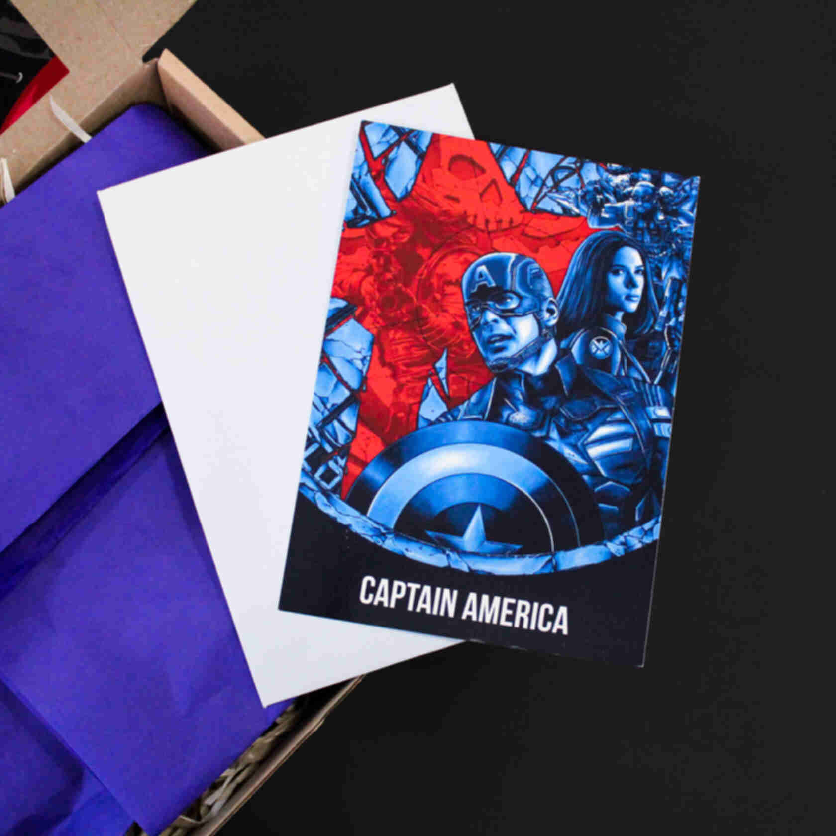 Листівка з Капітаном Америка • Captain America • Подарунок фанату Марвел • Сувеніри MarvelФото №5