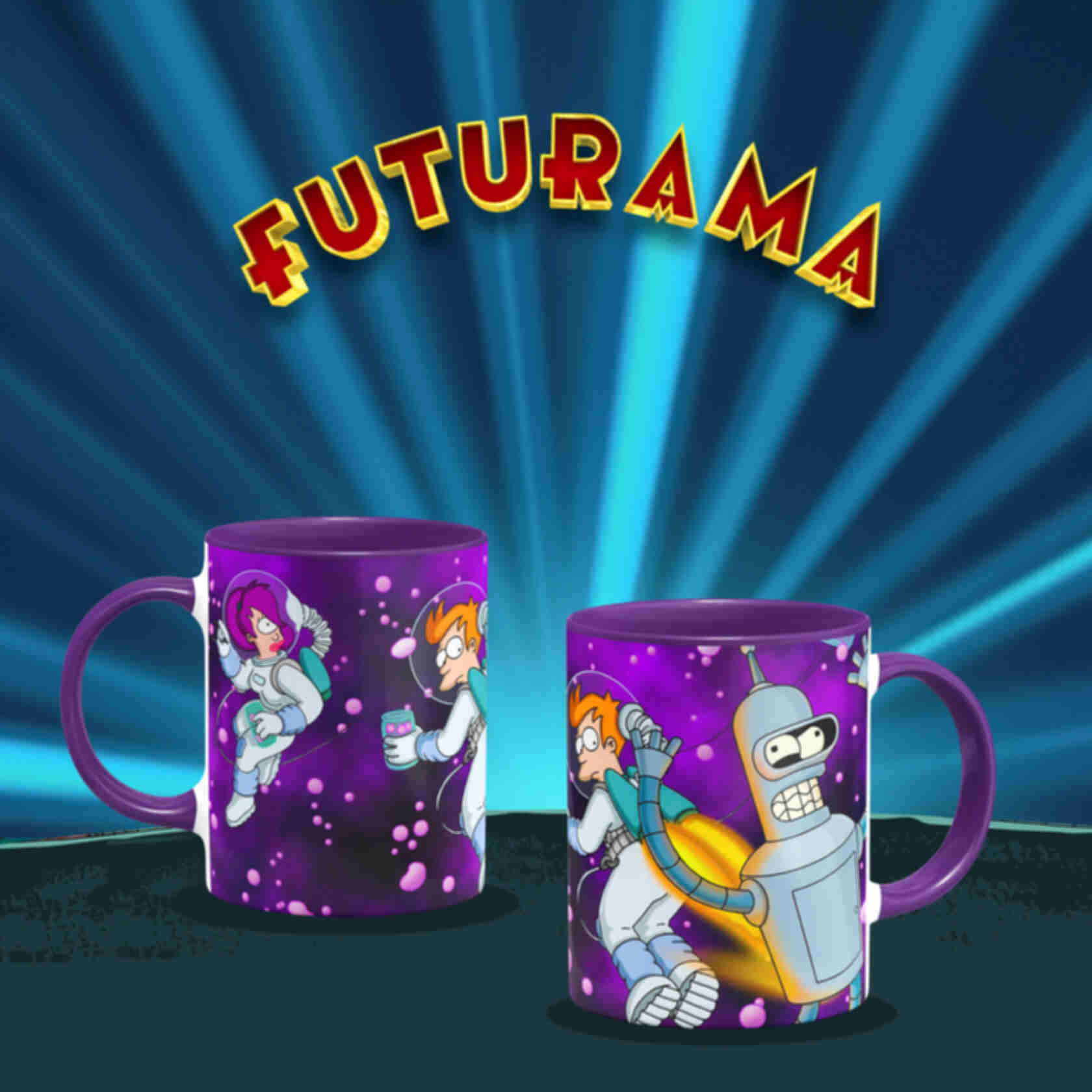 Чашка №1 • В космосі • Горнятко з принтом • Футурама • Подарунки Futurama