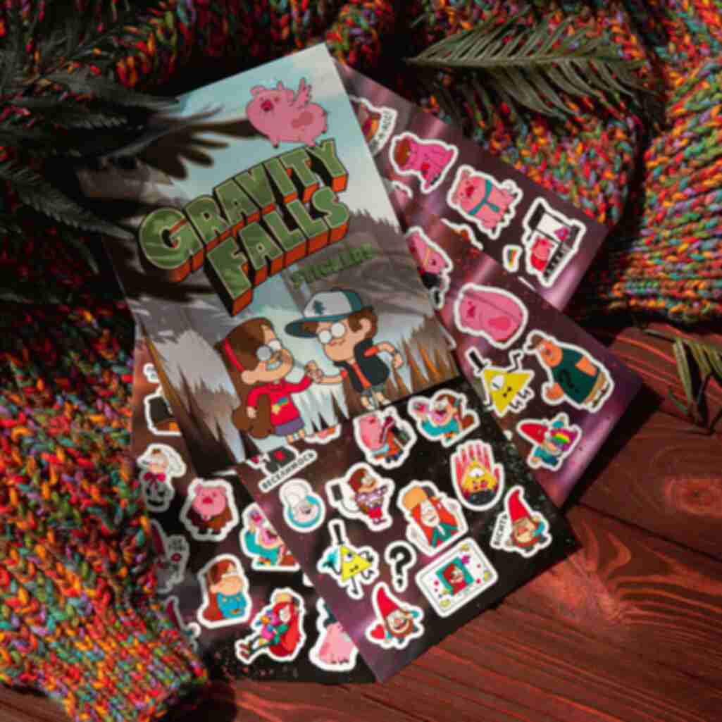 Стікерпак • Набір наліпок з героями Гравіті Фолз • Подарунок фанату Gravity FallsФото №6