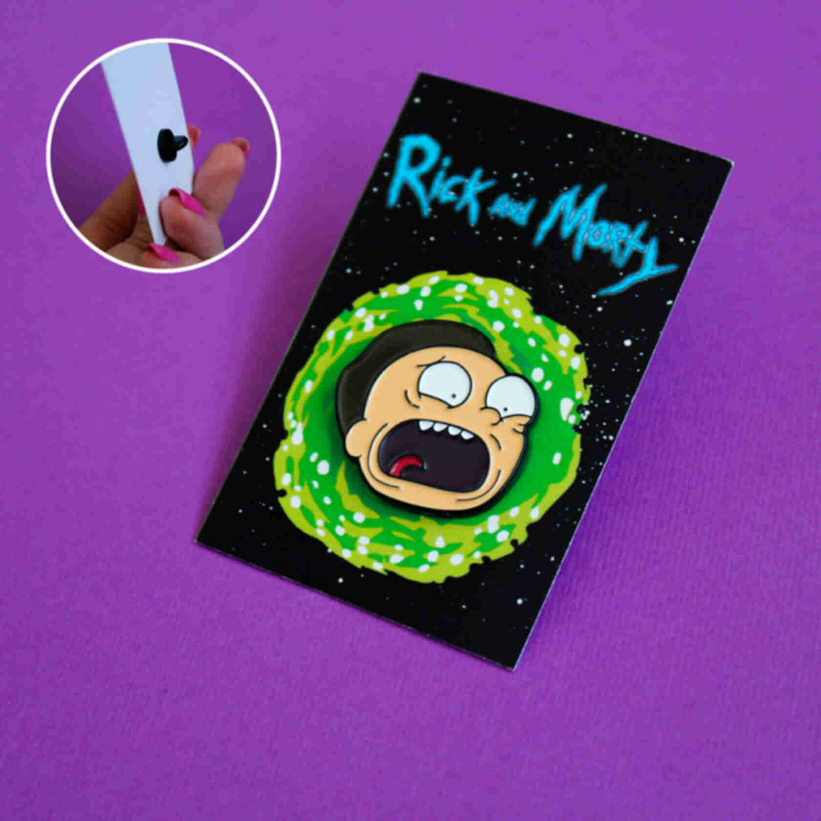 Значок з Морті • Пін • Сувеніри Рік і Морті • Подарунки Rick and MortyФото №37