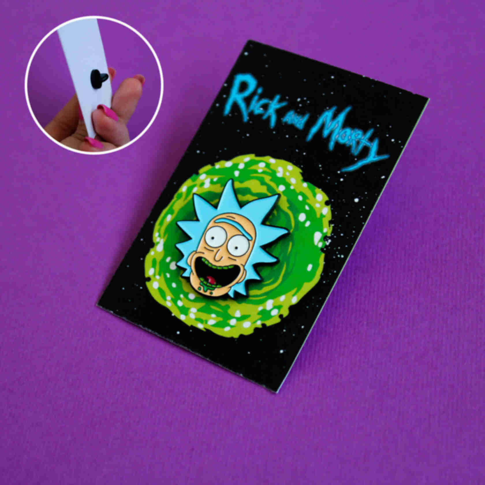 Значок з веселим Ріком • Пін • Сувеніри Рік і Морті • Подарунки Rick and MortyФото №35