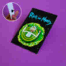 Значок з Ріком в зеленому колі • Пін • Сувеніри Рік і Морті • Подарунки Rick and Morty