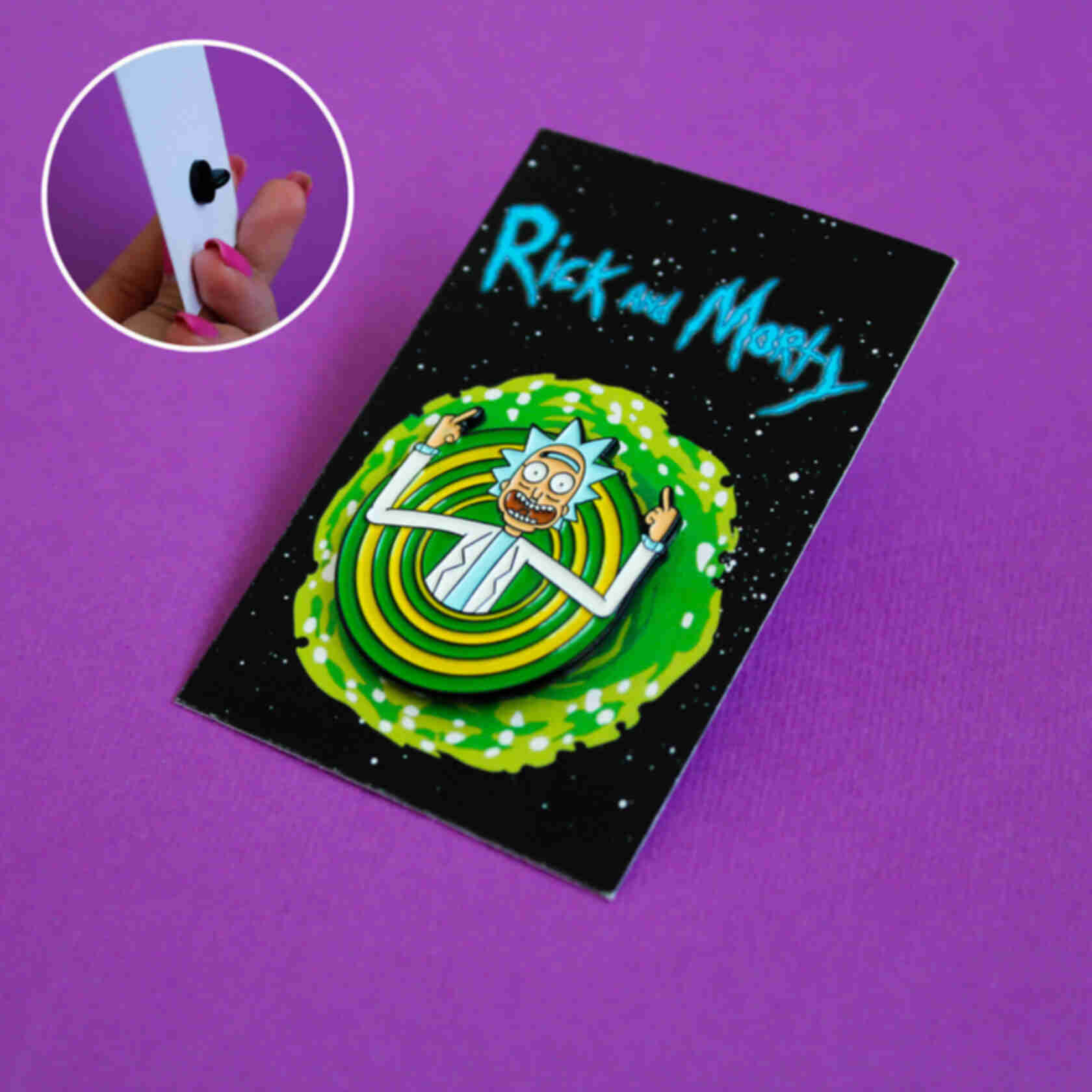 Значок з Ріком в зеленому колі • Пін • Сувеніри Рік і Морті • Подарунки Rick and MortyФото №36