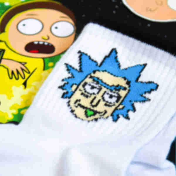 Шкарпетки з Ріком • Сувеніри Рік і Морті • Подарунки Rick and Morty