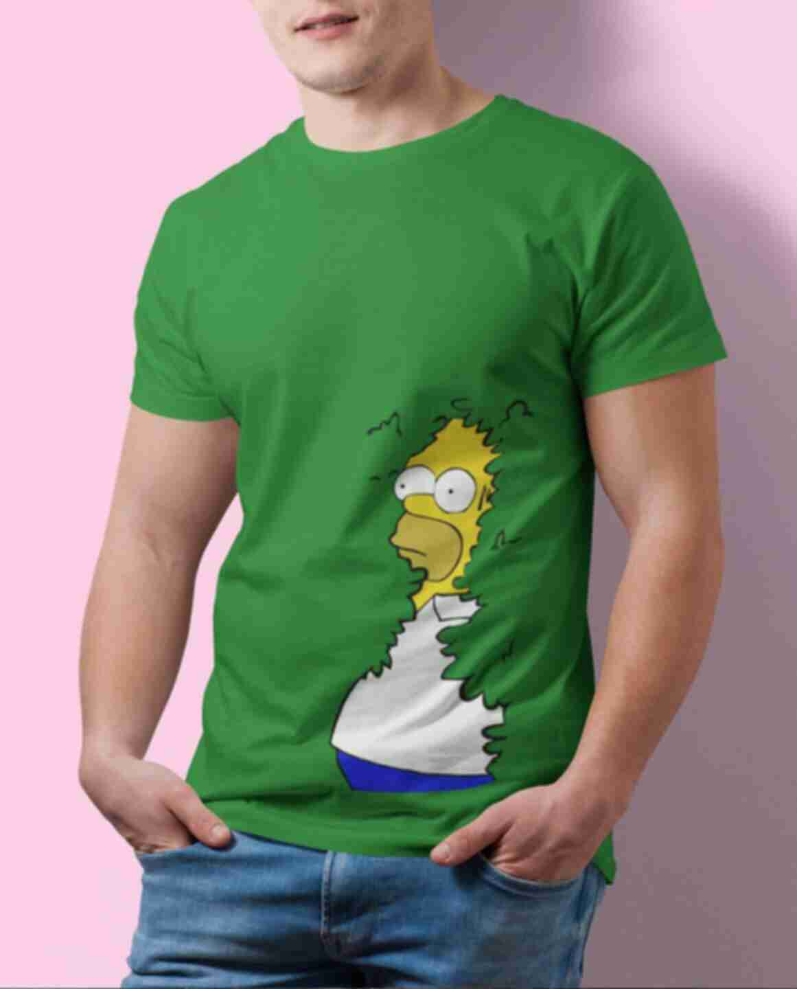 Футболка №2 • Гомер в кущах • Мерч • Одяг за мультсеріалом • Сімпсони • The SimpsonsФото №2