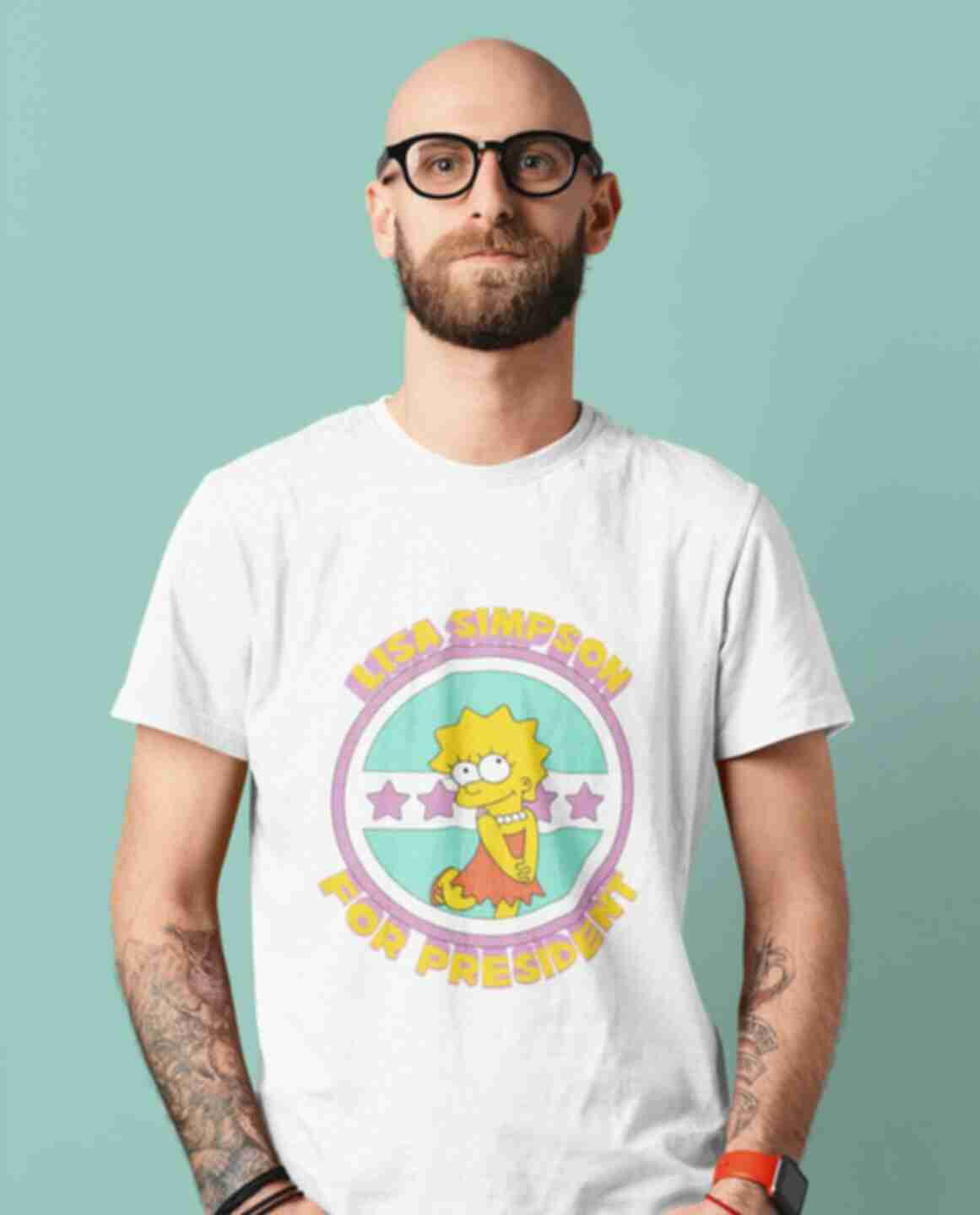 Футболка №3 • Lisa for president • Мерч • Одяг за мультсеріалом • Сімпсони • The SimpsonsФото №1