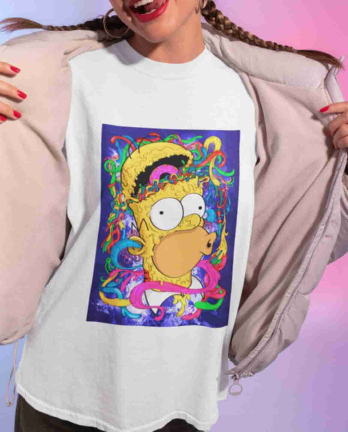 Футболка №14 • Homer Simpson poster • The Simpsons, білаФото №1