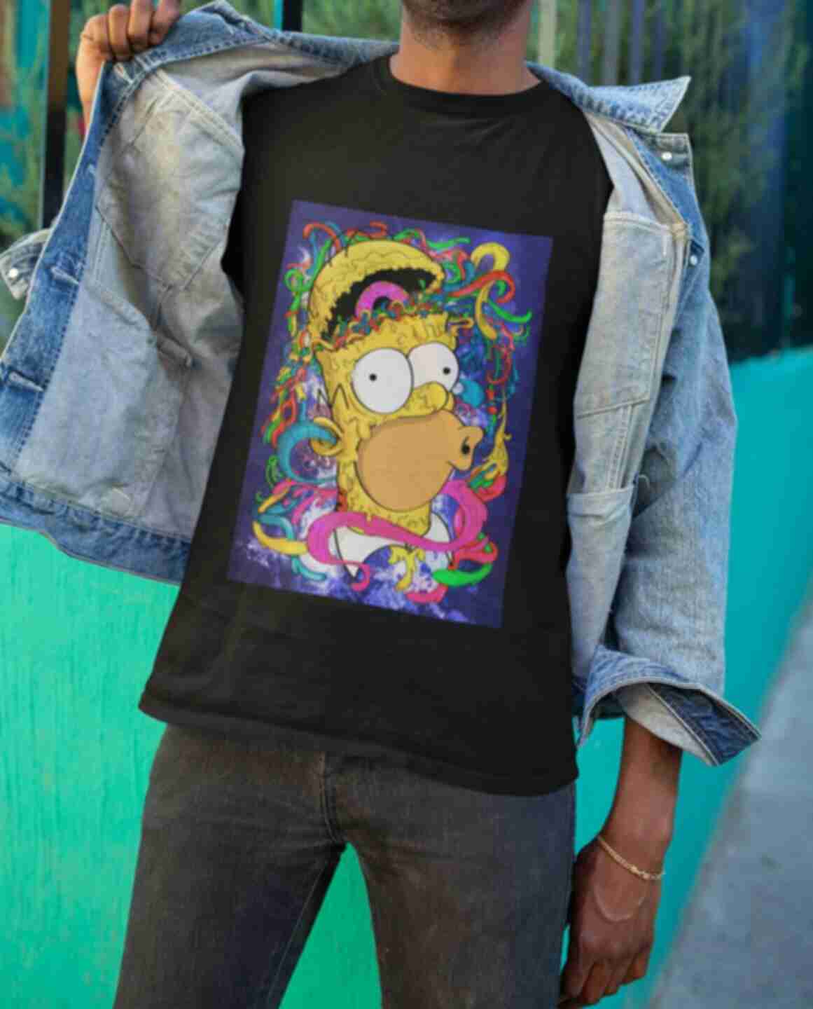 Футболка №14 • Homer Simpson poster • The Simpsons, чорнаФото №2