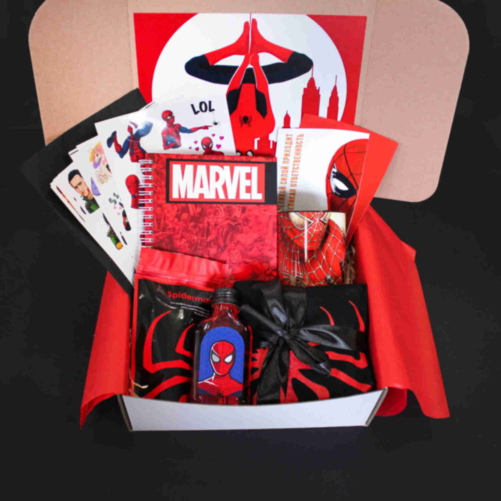Бокс Людина Павук • max ⦁ Spider Man ⦁ Набір Marvel ⦁ Подарунок фанату Марвел
