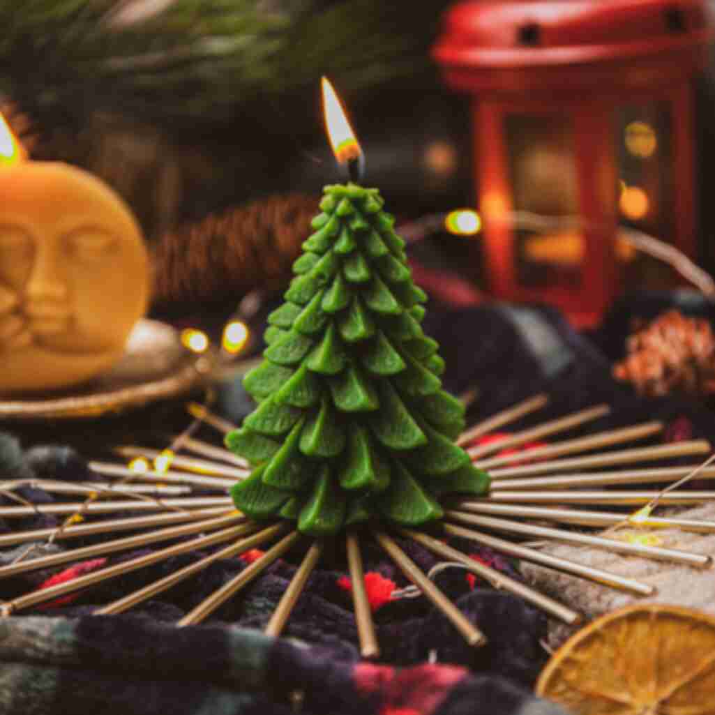Новорічна соєва свічка «Ялинка» • Новорічні подарунки • Сувеніри ручної роботиФото №14
