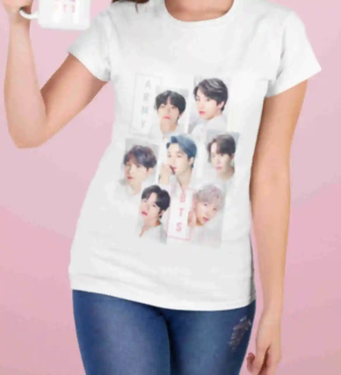 Футболка №9 • BTS ARMY постер • БТС ⦁ Мерч ⦁ Одежда для фанатов K-POP и группы BTS. Фото №1