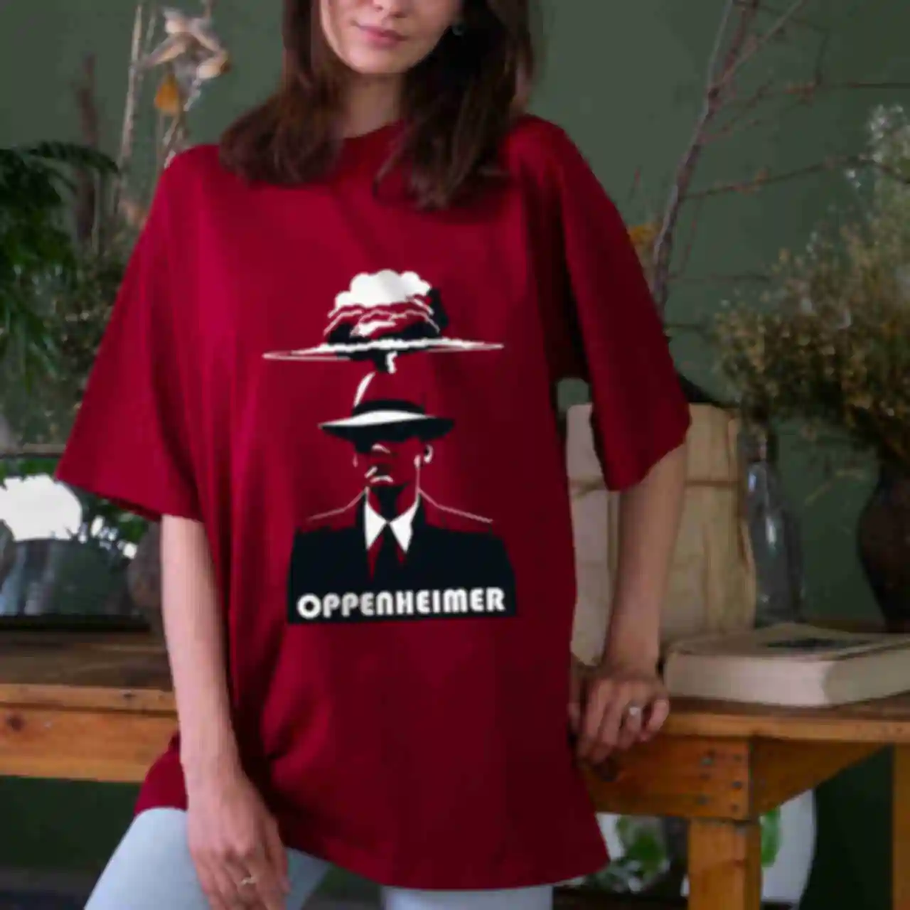 Футболка OVERSIZE №4 • Oppenheimer ⦁ Мерч Оппенгеймер ⦁ Одежда в стиле фильма с Киллианом Мёрфи