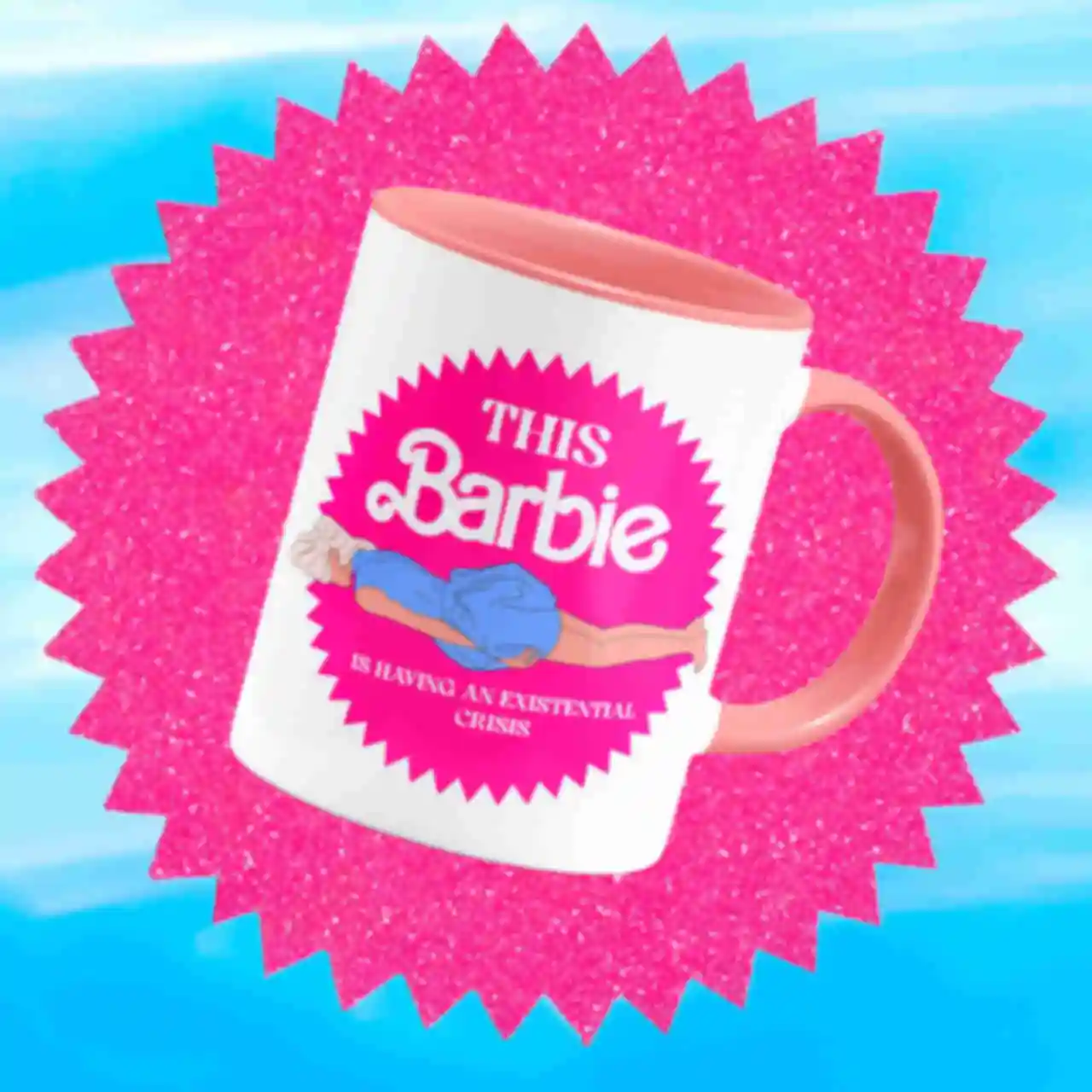 Чашка Барби с Экзистенциальным кризисом ⦁ Подарки по фильму Barbie ⦁ Кружка для фанатов Barbenheimer