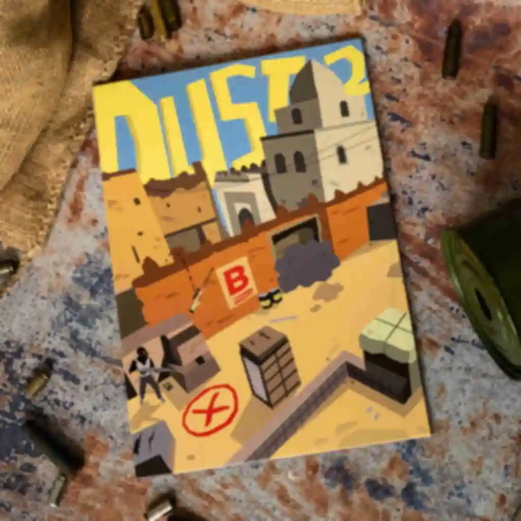 Деревянный постер • Dust2 • Плакат с легендарным моментом по игре Counter-Strike • Подарок для геймера. Фото №87