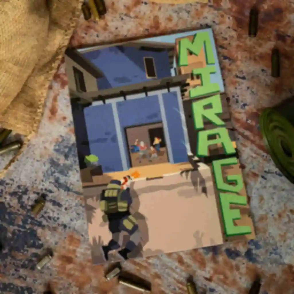Деревянный постер • Mirage • Плакат с легендарным моментом по игре Counter-Strike • Подарок для геймера