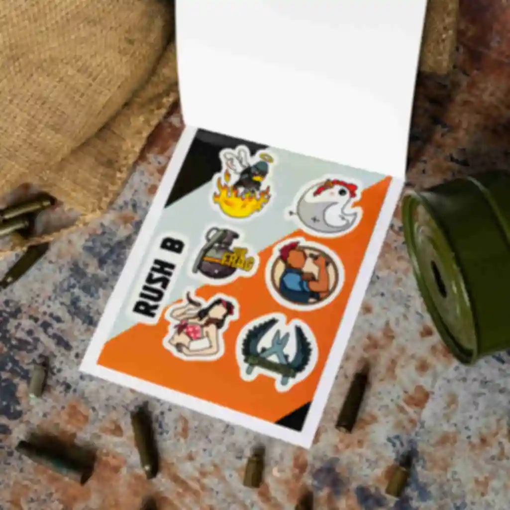 Стікерпак Counter-Strike ⦁ Набір наліпок ⦁ Сувеніри ⦁ Подарунок фанату Контр-СтрайкФото №2